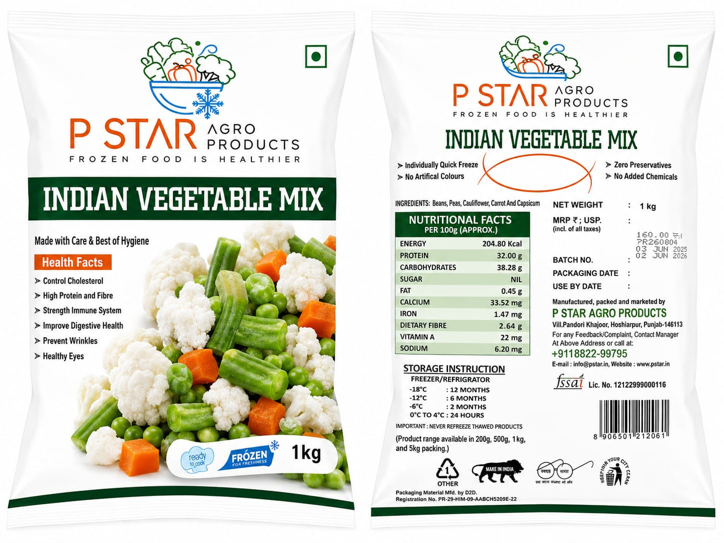 P STAR MIX VEG 1KG