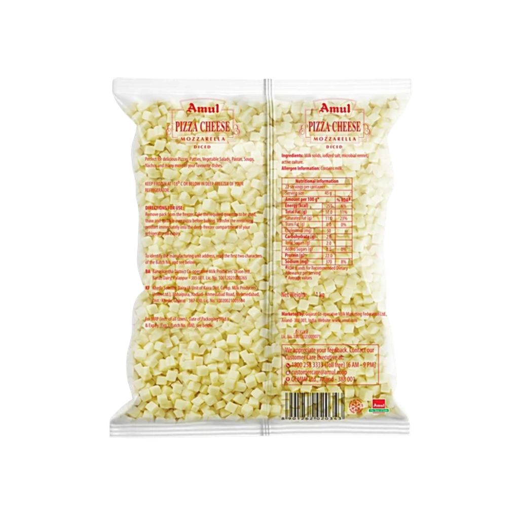 Amul diced mozzarella 1 kg