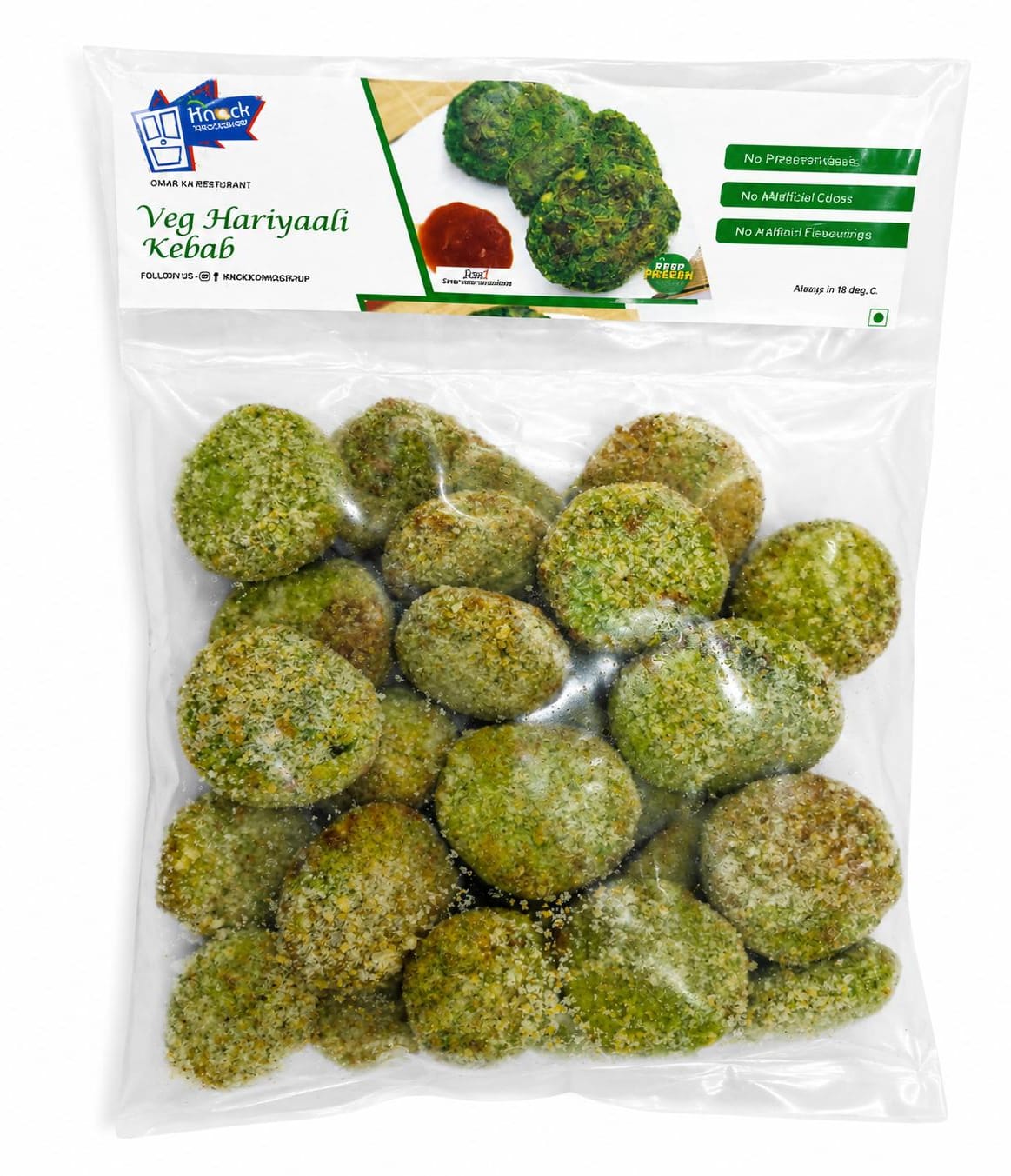ChefSpecial Veg Hariyali Kebab 500gm