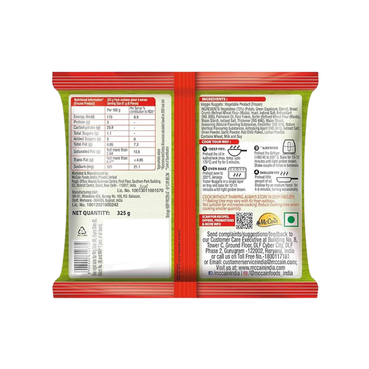 Mccain Veggie Nuggets, 325 g