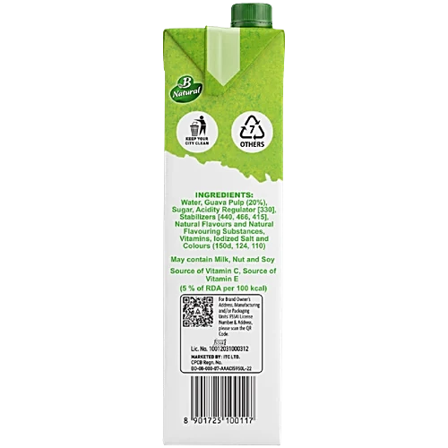 ITC B NATURAL GUAVA JUICE 1 LTR