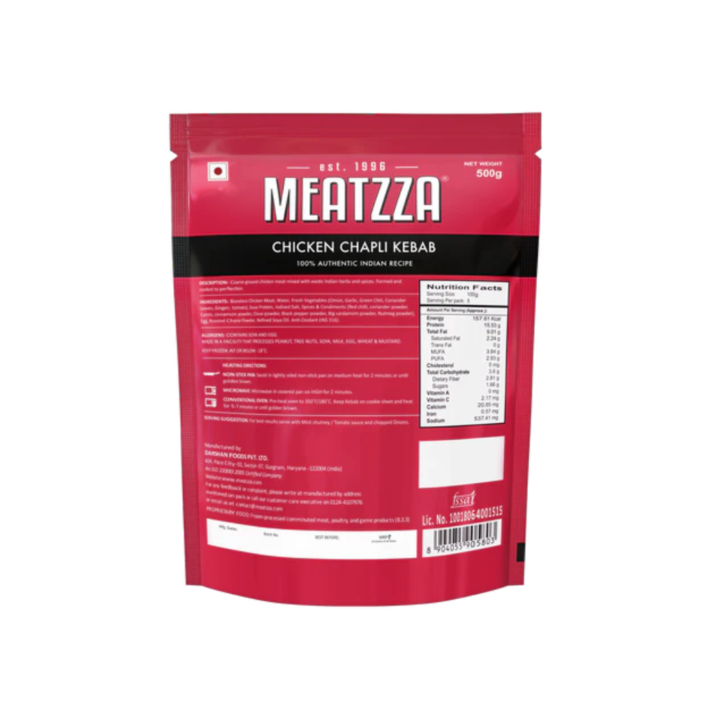 Meatzza Chicken Chapli Kebab 500g