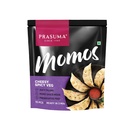 Prasuma Cheesy Spicy Veg Momos 10Pcs