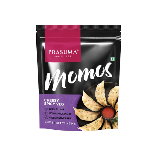 Prasuma Cheesy Spicy Veg Momos 24Pcs