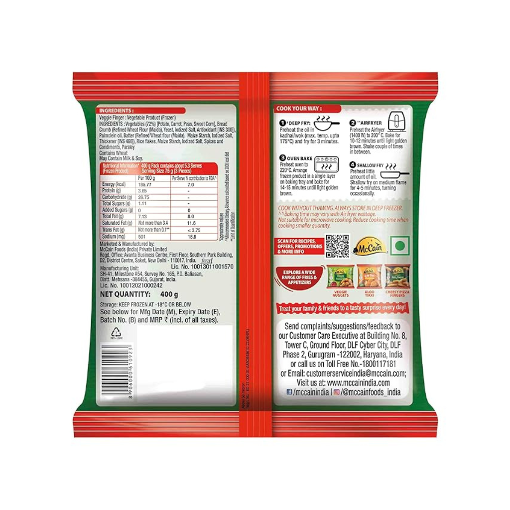 Mccain Veggie Finger, 400 g