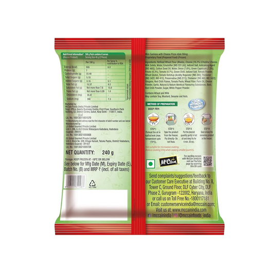 Mccain Cheese Pizza Samosa, 240 g