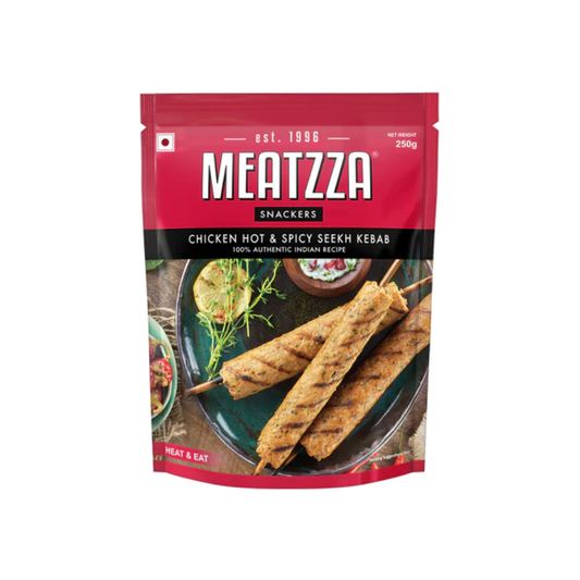 Meatzza Chicken Hot & Spicy Seekh Kebab 500g
