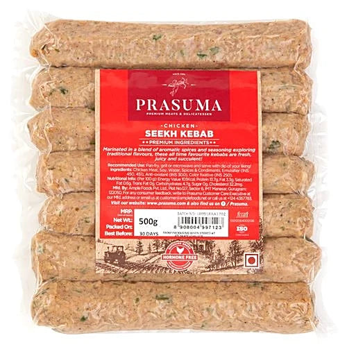 Prasuma Frozen Chicken Seekh Kabab 500g
