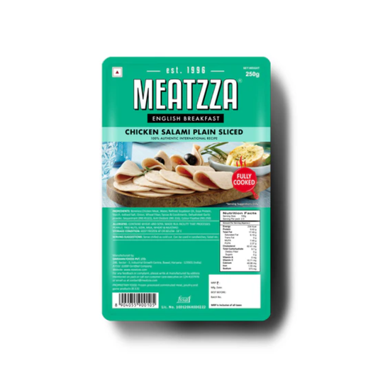 Meatzza Chicken Salami Plain Sliced