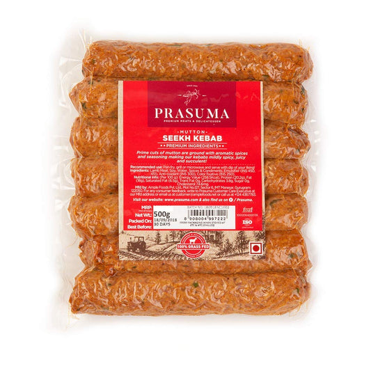 Prasuma Frozen Mutton Seekh Kabab 500g
