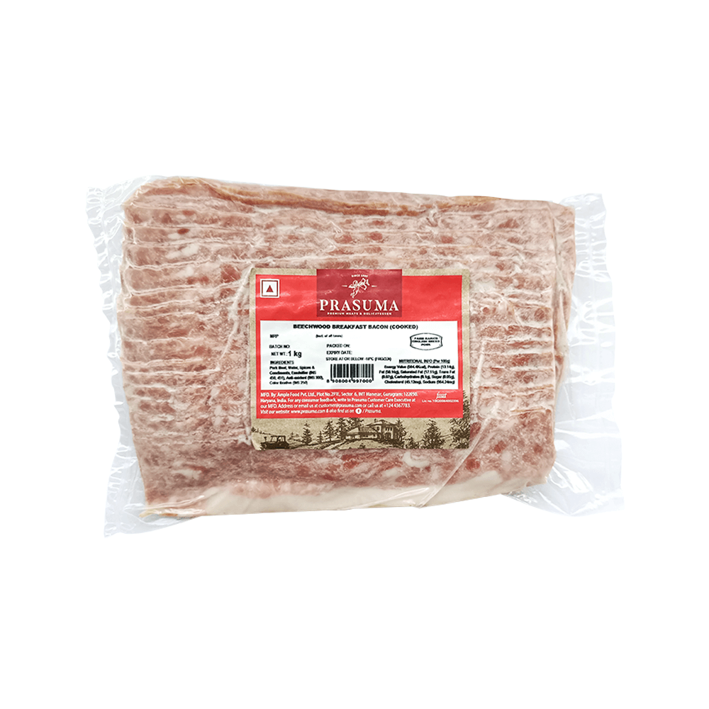Prasuma Frozen Pork Breakfast Bacon 1kg
