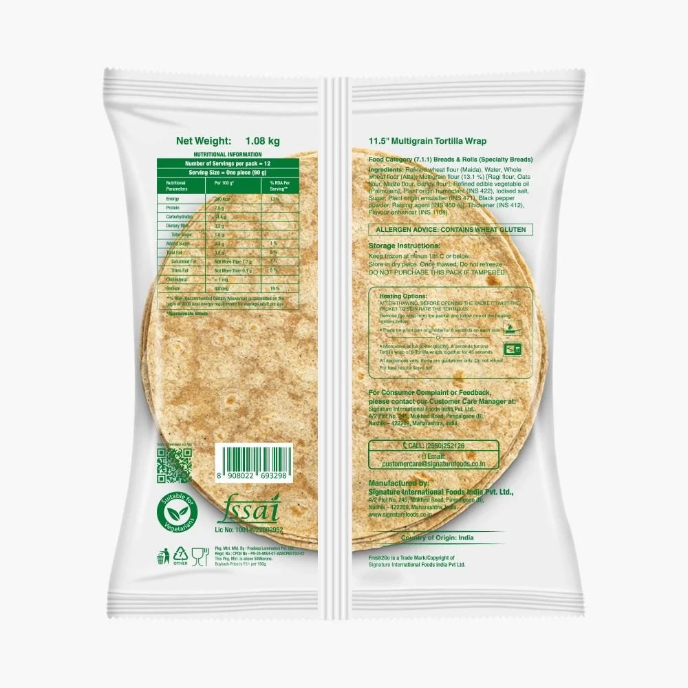 Signature Frozen Wholewheat Wrap 10in 15pc