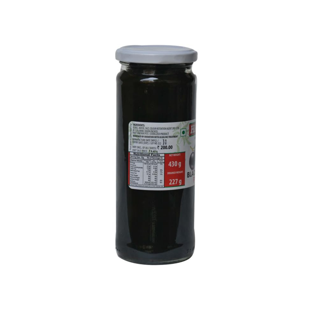 Habit Black Olives Pitted (Whole) 430g