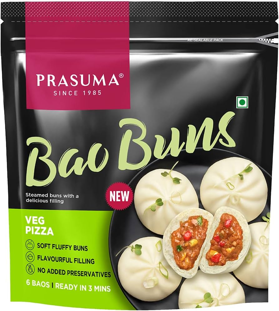 Prasuma Veg Pizza Bao Buns 300gm