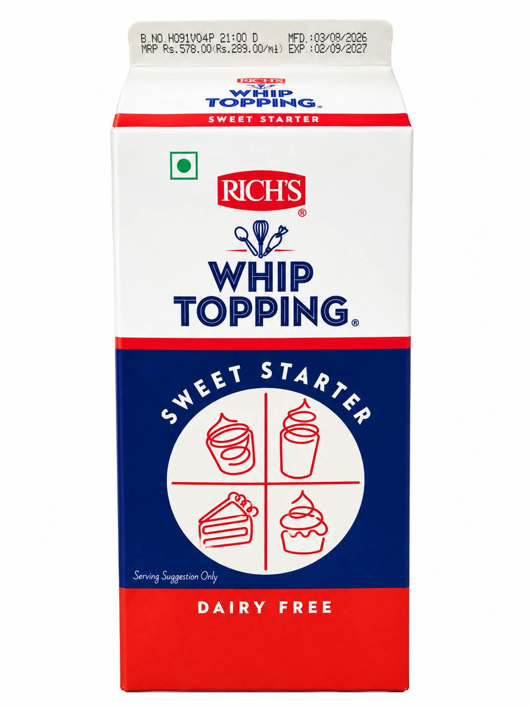 Rich whip topping 2kg